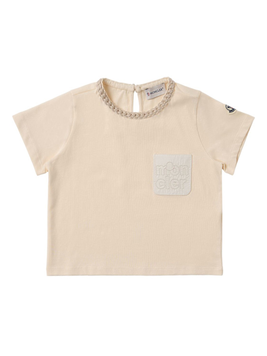 Moncler: Logo pocket cotton t-shirt