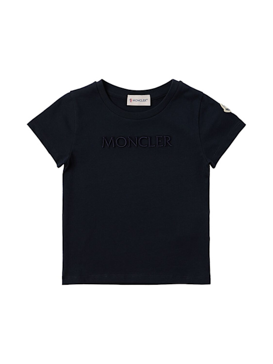 Moncler - Embroidered logo cotton t-shirt