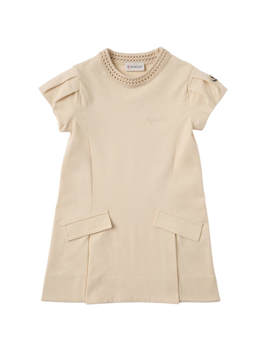 Moncler - Crochet-trimmed cotton dress