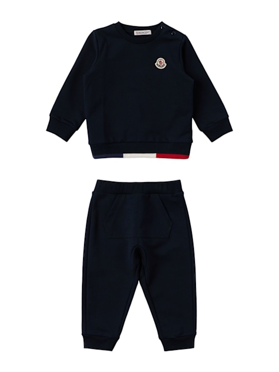 Moncler: Tricolour cotton tracksuit set