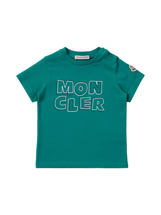 Moncler: Logo cotton t-shirt