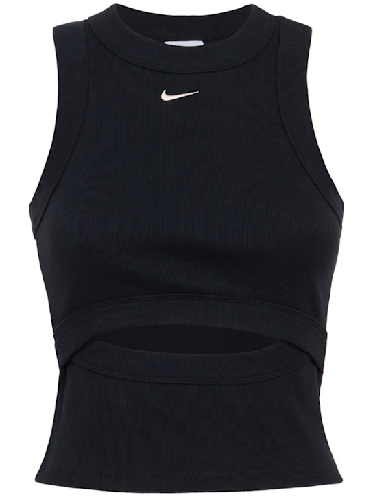 Nike: Chill knit rib tank with cutout