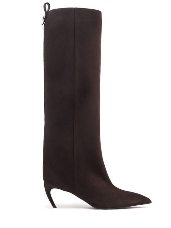 The Attico - 65mm hohe Stiefel aus Wildleder „Lea“
