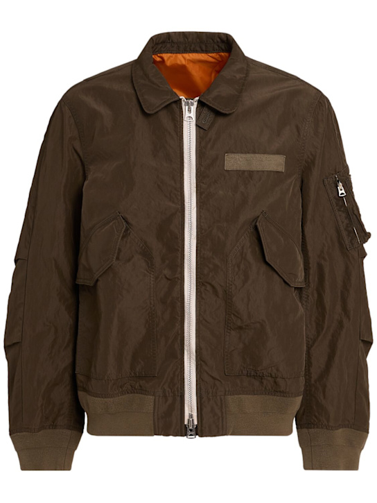 Sacai: Treated nylon twill jacket