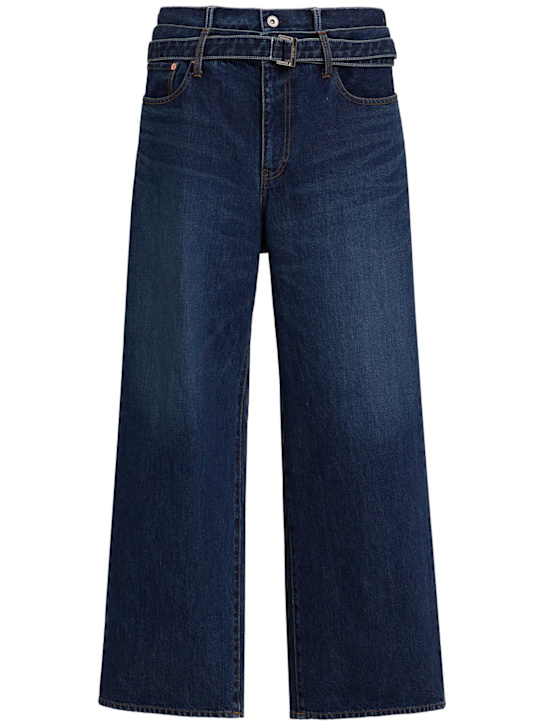 Sacai: Denim jeans w/ belt