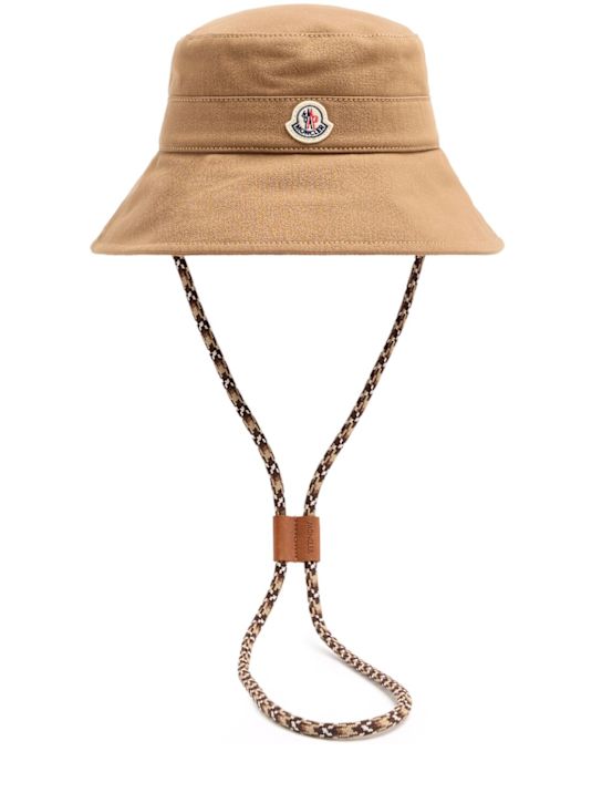 Moncler: Logo cotton gabardine bucket hat