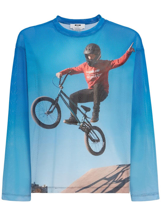 MSGM: Long sleeve mesh t-shirt