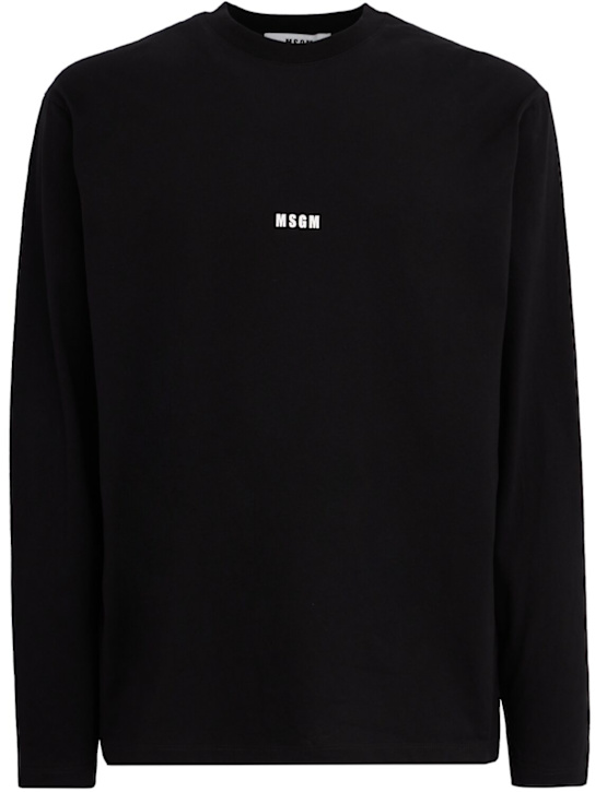 MSGM: Logo long sleeve cotton t-shirt