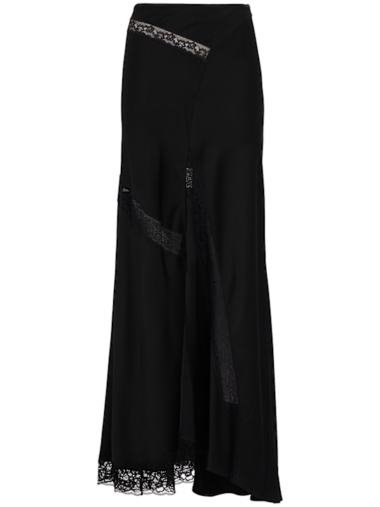 MSGM: Lace & satin long skirt