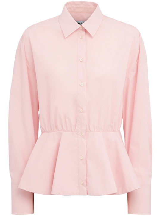 MSGM: Cotton poplin shirt w/ peplum