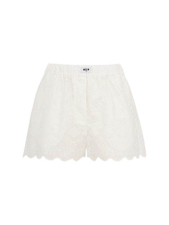 MSGM - Eyelet lace boxer-style shorts