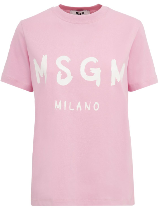 MSGM: Logo cotton t-shirt