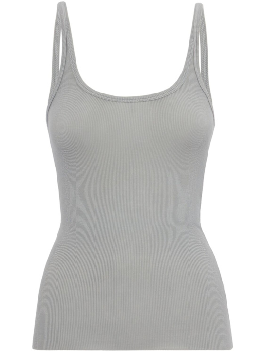MSGM: Ribbed stretch viscose tank top