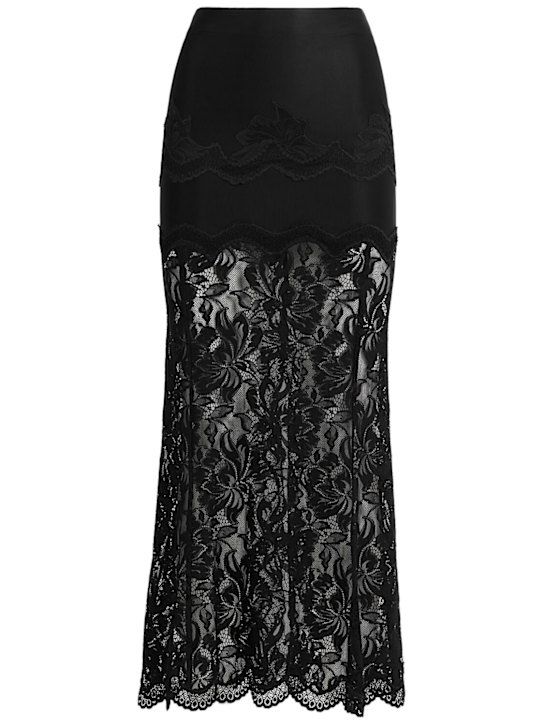 Rabanne - Stretch lace midi skirt