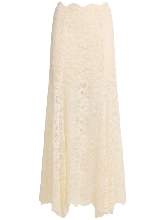 Rabanne: Stretch lace long skirt