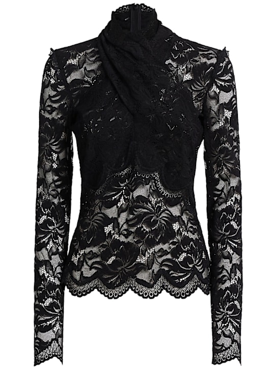 Rabanne - Stretch lace turtleneck