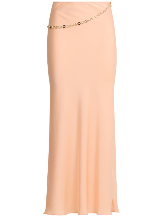 Rabanne: Double satin midi skirt