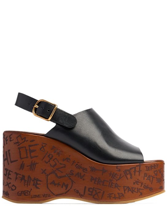 Chloé: Zeppe Maxime in pelle 100mm