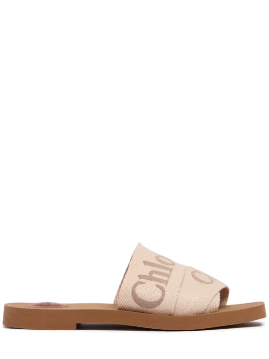 Chloé - 10mm hohe Canvasschuhe „Woody“