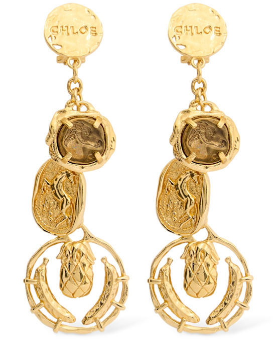 Chloé - Medals drop earrings
