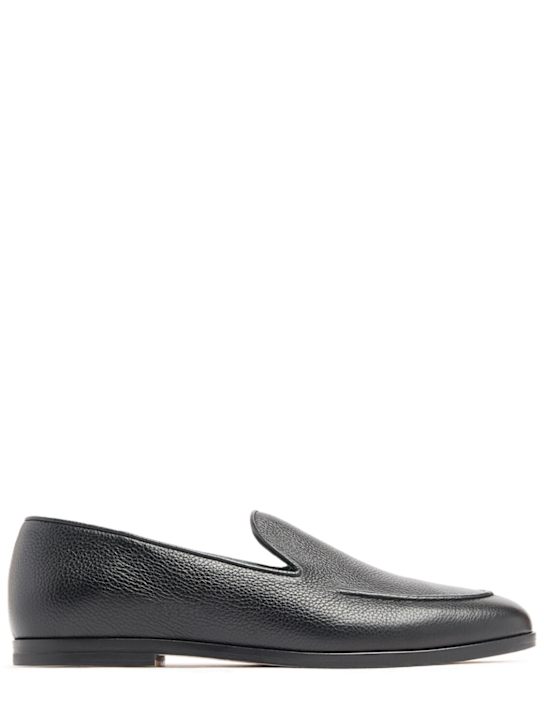 VINNY'S: Marcel grained leather loafers