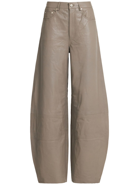 GESTUZ - Leva barrel wide leg leather pants