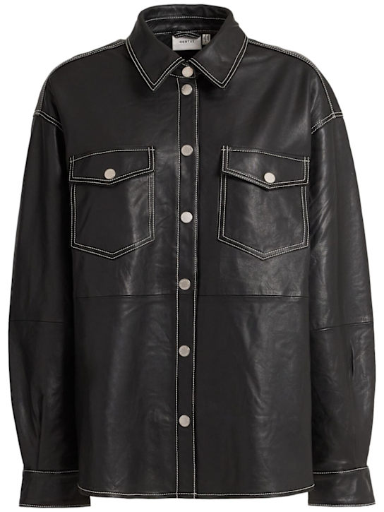GESTUZ - Margo leather shirt jacket