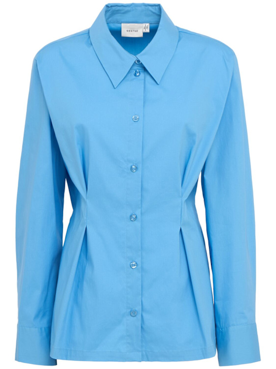 GESTUZ: Opy cotton blend shirt