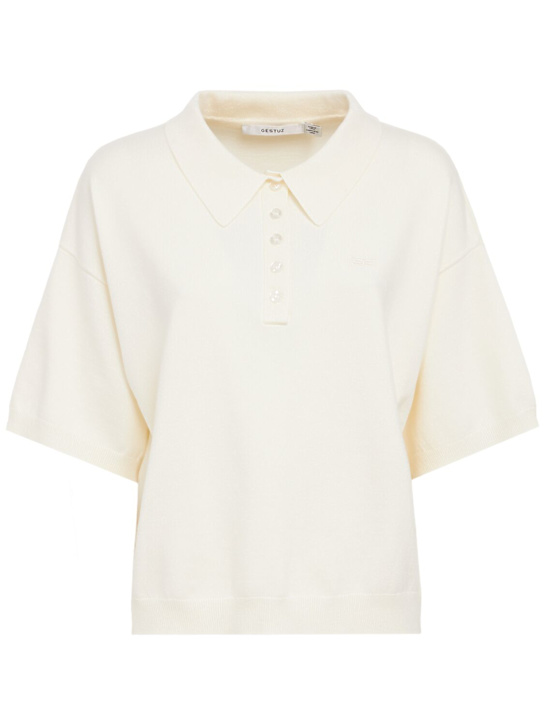 Talla viscose blend knit polo