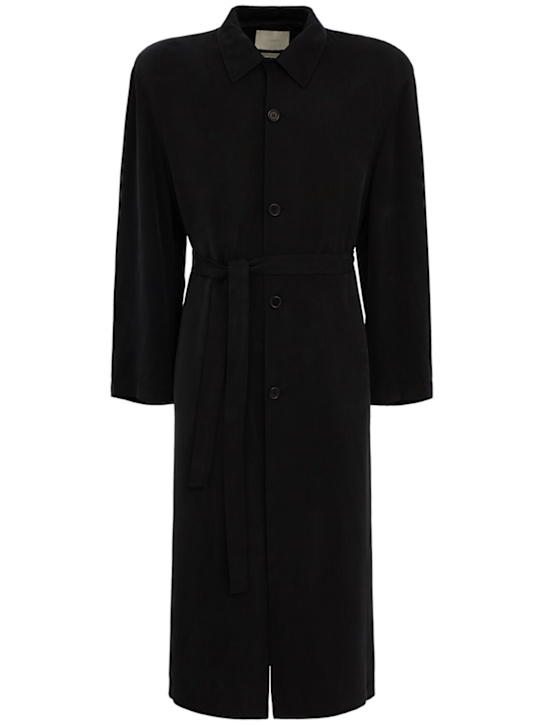 AMOMENTO - Oversize cupro trench coat