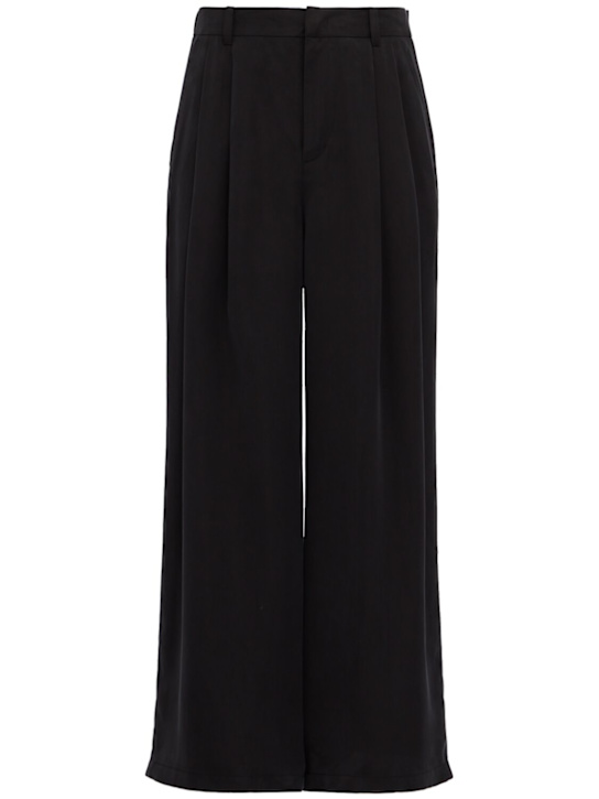 AMOMENTO: Two-tuck cupro wide pants