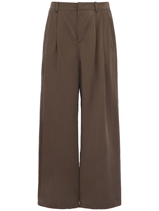 Two-tuck cupro wide pants