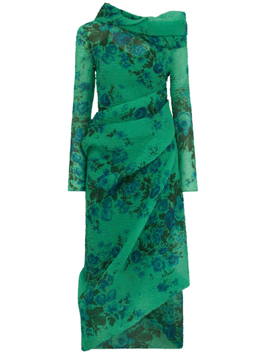 ERDEM - Printed organza midi dress