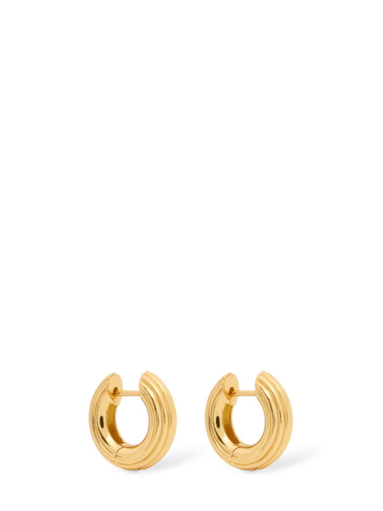 PHILIPPA STUDIOS: Bold grooved small hoop earrings