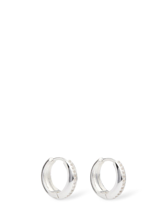 PHILIPPA STUDIOS - Dome combo medium hoop earrings