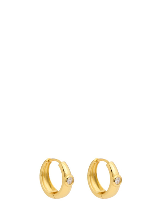 PHILIPPA STUDIOS: Dome medium hoop earrings