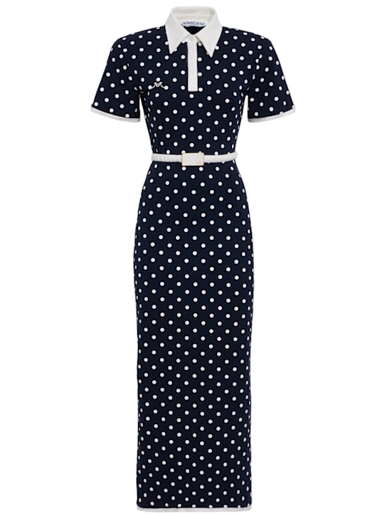 ROWEN ROSE: Polka dotted polo dress