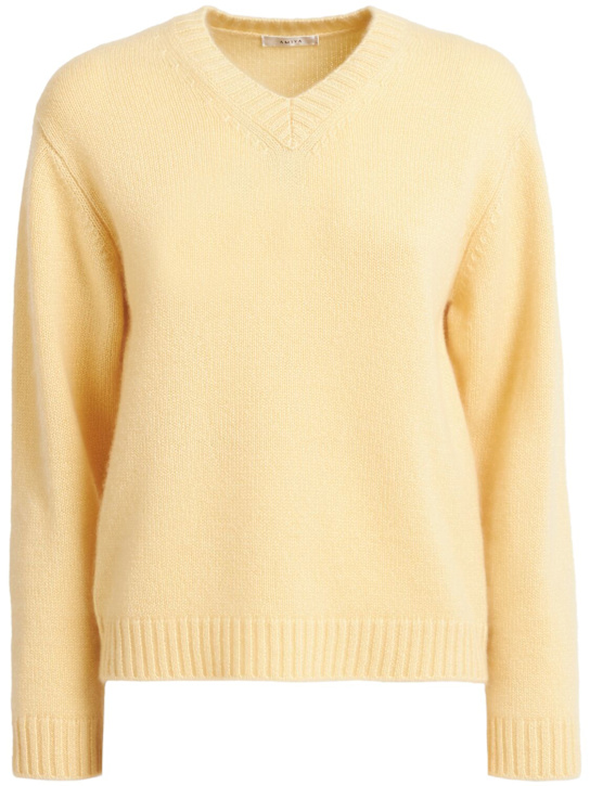 AMIYA: Nevia cashmere v-neck sweater