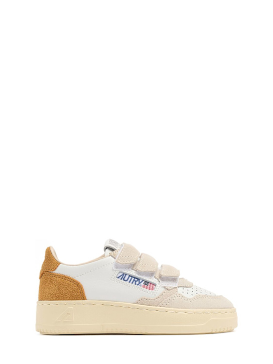 Autry - Kidstripes Low leather lace-up sneakers