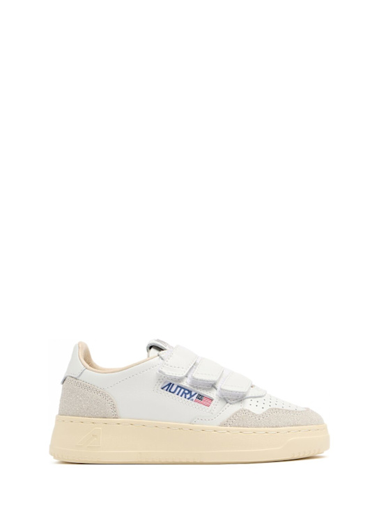 Autry - Kidstripes Low leather lace-up sneakers