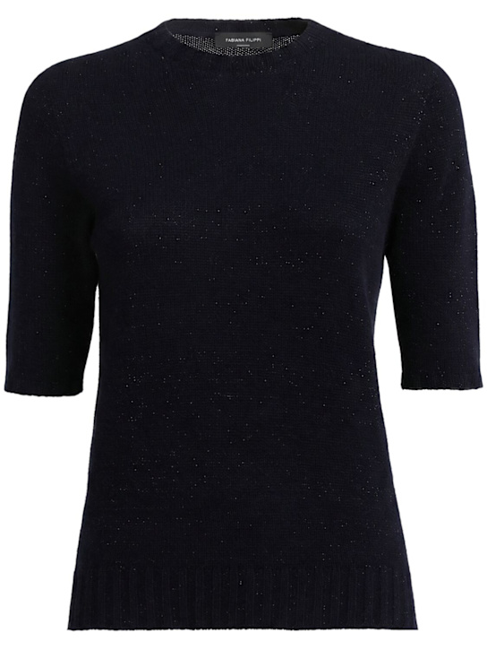 FABIANA FILIPPI - Short sleeve wool blend top