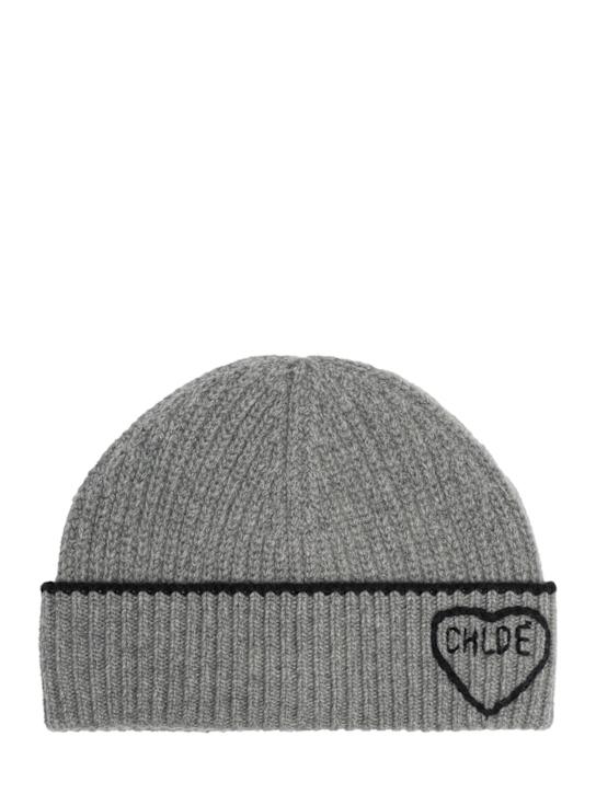 Chloé - Encouer heart rib knit knit beanie