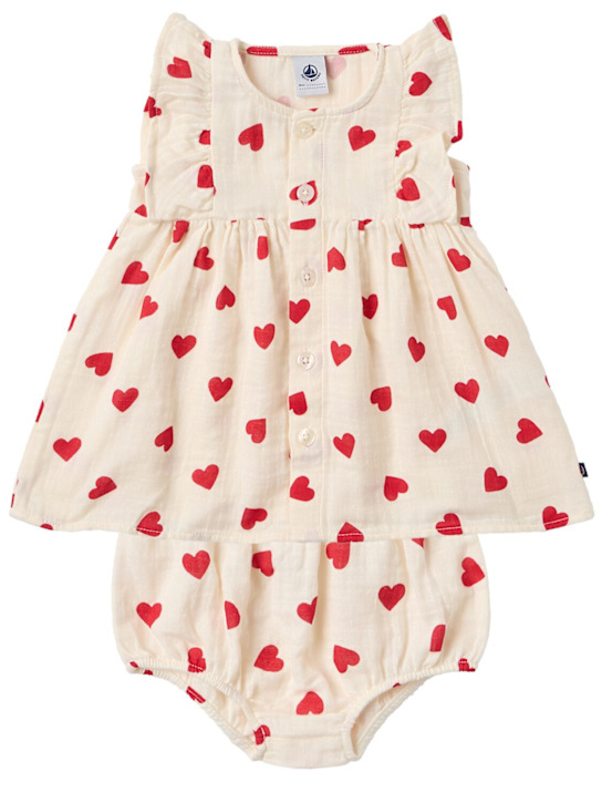 Petit Bateau - Printed cotton shirt & diaper cover