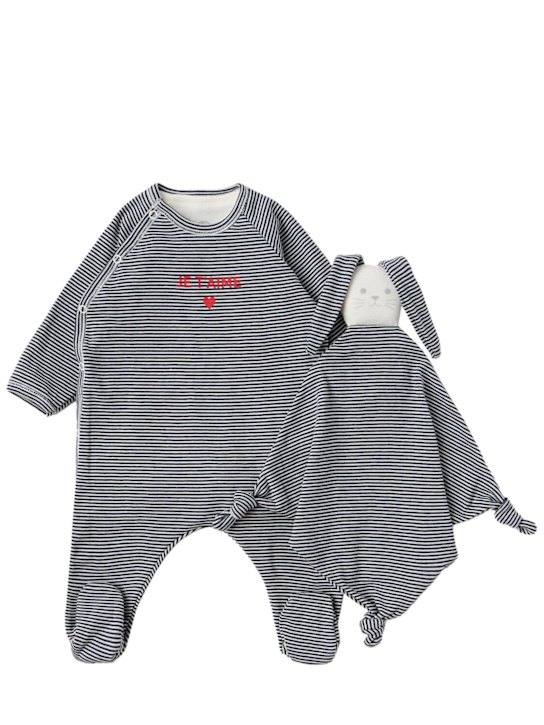 Petit Bateau: Printed cotton jersey romper & bodysuit
