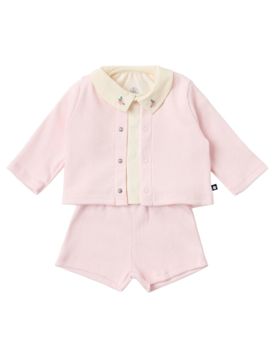 Petit Bateau: Cotton jersey t-shirt, cardigan & pants