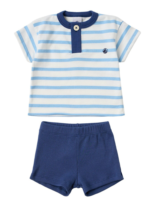 Petit Bateau - Cotton jersey top & shorts