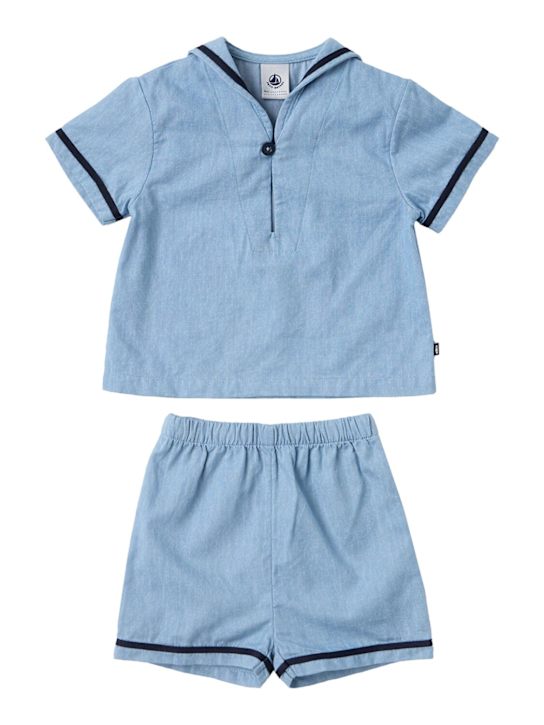Petit Bateau - Cotton jersey top & shorts
