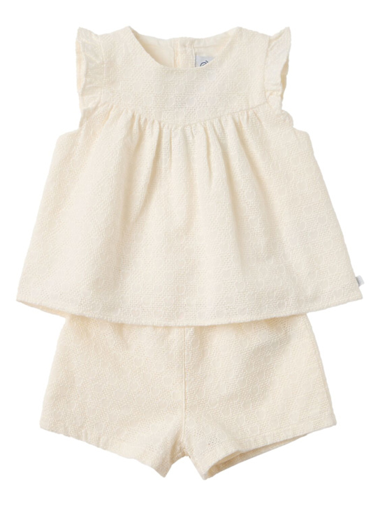 Petit Bateau - Cotton poplin shirt & shorts