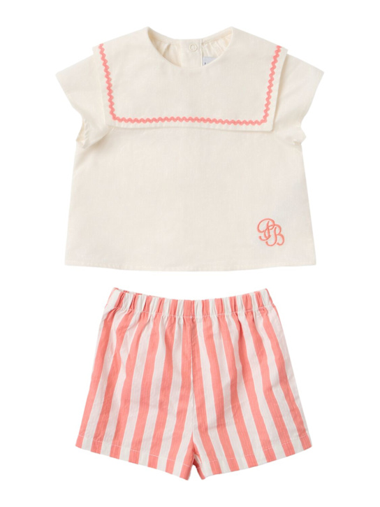Petit Bateau - Cotton poplin shirt & shorts