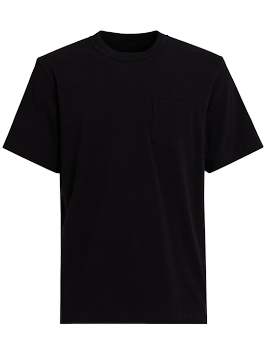 Sacai: Side zip cotton t-shirt